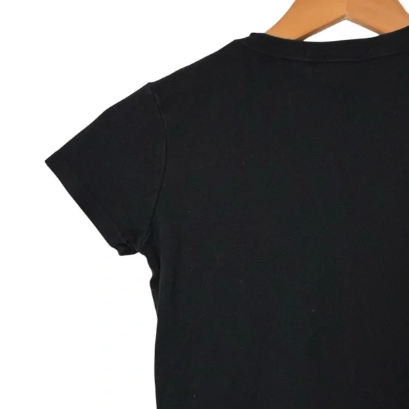 Brandy Melville | Black short sleeve crewneck crop top tee shirt dragon print - Picture 7 of 13